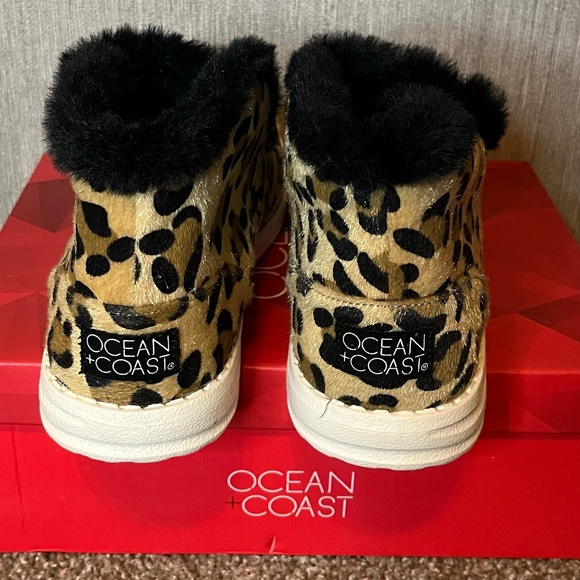 Ocean + Coast Ta Ta Booties Black Leopard size 9 - Picture 7 of 10